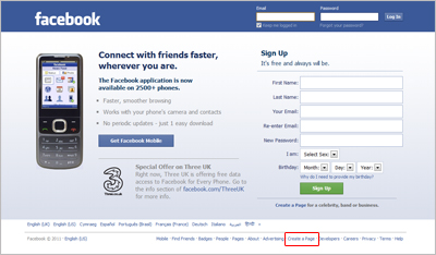 Create Facebook Fan Page