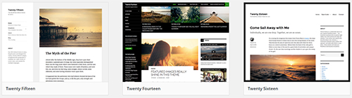 Default WordPress Themes 2016